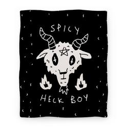 Movie Anime Spicy Heck Boy Satan Premium Fleece Sherpa Blanket Perfect And Unique Gifts For Family On Christmas