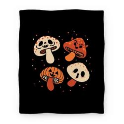 Movie Anime Spooky Mushrooms Premium Fleece Sherpa Blanket Perfect And Unique Gifts For Family On Christmas