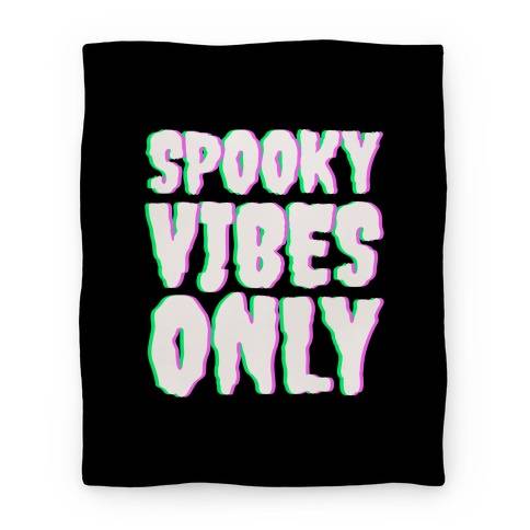 Movie Anime Spooky Vibes Only Premium Fleece Sherpa Blanket Perfect And Unique Gifts For Family On Christmas