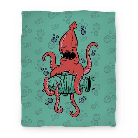 Movie Anime Squid Attack Premium Fleece Sherpa Blanket Perfect And Unique Gifts For Family On Christmas