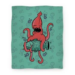 Movie Anime Squid Attack Premium Fleece Sherpa Blanket Perfect And Unique Gifts For Family On Christmas