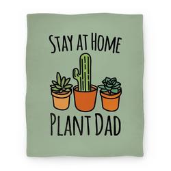 Movie Anime Stay At Home Plant Dad Premium Fleece Sherpa Blanket Perfect Gifts For Family On Christmas