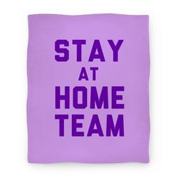 Movie Anime Stay At Home Team Premium Fleece Sherpa Blanket Perfect And Unique Gifts For Family On Christmas