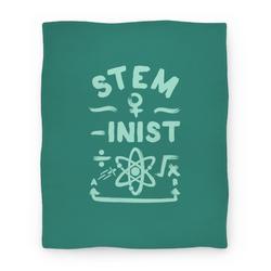 Movie Anime STEM-inist (STEM Field Feminist) Premium Fleece Sherpa Blanket Perfect Gifts For Family On Christmas