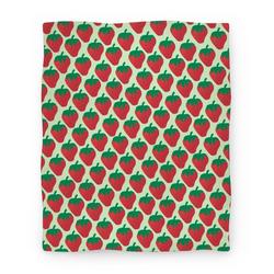 Movie Anime Strawberry Pattern Premium Fleece Sherpa Blanket Perfect And Unique Gifts For Family On Christmas