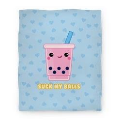 Movie Anime Suck My Balls Premium Fleece Sherpa Blanket Perfect And Unique Gifts For Family On Christmas