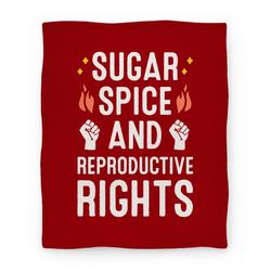 Movie Anime Sugar, Spice, And Reproductive Rights Premium Fleece Sherpa Blanket Perfect Gifts For Family On Christmas