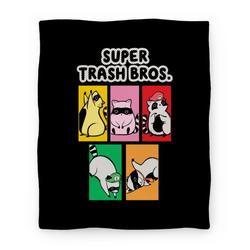 Movie Anime Super Trash Bros. Premium Fleece Sherpa Blanket Perfect And Unique Gifts For Family On Christmas
