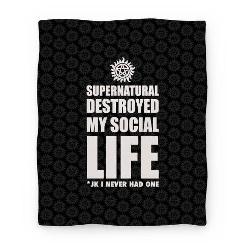 Movie Anime Supernatural Destroyed My Life Premium Fleece Sherpa Blanket Perfect Gifts For Family On Christmas