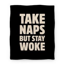 Movie Anime Take Naps But Stay Woke Premium Fleece Sherpa Blanket Perfect Gifts For Family On Christmas