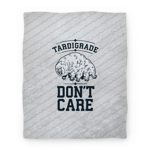 Movie Anime Tardigrade Don't Care Premium Fleece Sherpa Blanket Perfect And Unique Gifts For Family On Christmas