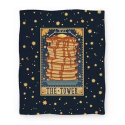 Movie Anime Tarot Card: The Tower (Of Pancakes) Premium Fleece Sherpa Blanket Perfect Gifts For Family On Christmas