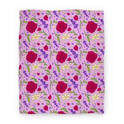 Movie Anime Tea Leaves And Flowers Pattern Premium Fleece Sherpa Blanket Perfect Gifts For Family On Christmas