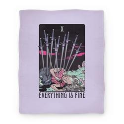 Movie Anime Ten Of Swords (Everything Is Fine) Premium Fleece Sherpa Blanket Perfect Gifts For Family On Christmas