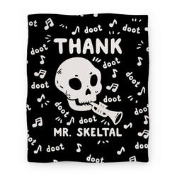 Movie Anime Thank Mr. Skeltal Premium Fleece Sherpa Blanket Perfect And Unique Gifts For Family On Christmas