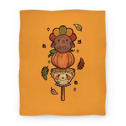 Movie Anime Thanksgiving Dango Premium Fleece Sherpa Blanket Perfect And Unique Gifts For Family On Christmas