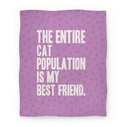 Movie Anime The Entire Cat Population Is My Best Friend Premium Fleece Sherpa Blanket Perfect Gifts For Family On Christmas