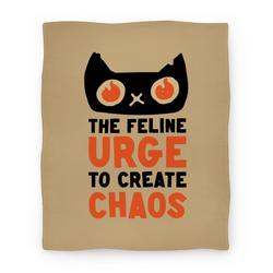Movie Anime The Feline Urge To Create Chaos Premium Fleece Sherpa Blanket Perfect Gifts For Family On Christmas