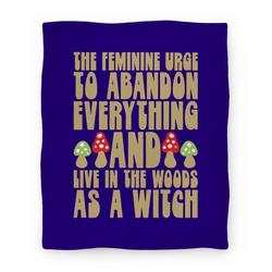 Movie Anime The Feminine Urge To Abandon Everything And Live In The Woods As A Witch Premium Fleece Sherpa Blanket