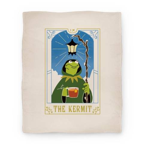 Movie Anime The Kermit Tarot Card Premium Fleece Sherpa Blanket Perfect And Unique Gifts For Family On Christmas