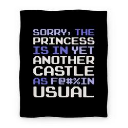 Movie Anime The Princess Is In Another Castle As F@#%in' Usual Premium Fleece Sherpa Blanket Perfect Gifts For Family On Christmas