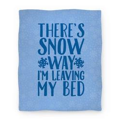 Movie Anime There's Snow Way I'm Leaving My Bed Premium Fleece Sherpa Blanket Perfect Gifts For Family On Christmas