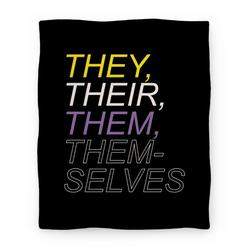 Movie Anime They Their Them Themselves Premium Fleece Sherpa Blanket Perfect Gifts For Family On Christmas