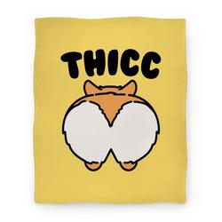 Movie Anime Thicc Corgi Butt Parody Premium Fleece Sherpa Blanket Perfect Gifts For Family On Christmas