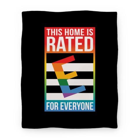 Movie Anime This Home Is Rated E For Everyone Premium Fleece Sherpa Blanket Perfect Gifts For Family On Christmas