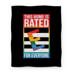 Movie Anime This Home Is Rated E For Everyone Premium Fleece Sherpa Blanket Perfect Gifts For Family On Christmas