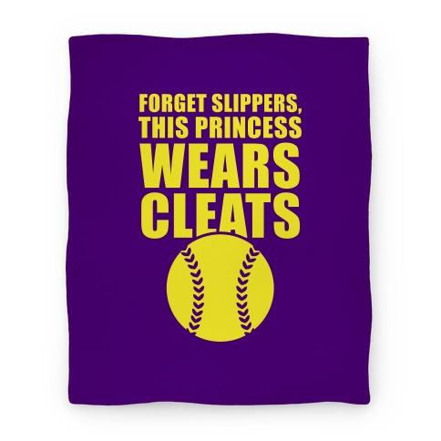 Movie Anime This Princess Wears Cleats (Softball) Premium Fleece Sherpa Blanket Perfect Gifts For Family On Christmas