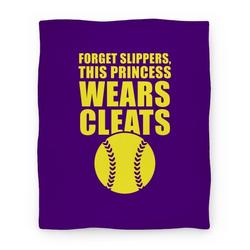Movie Anime This Princess Wears Cleats (Softball) Premium Fleece Sherpa Blanket Perfect Gifts For Family On Christmas