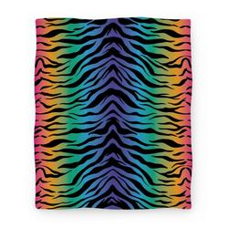 Movie Anime Tiger Stripe Rainbow 90s Pattern Premium Fleece Sherpa Blanket Perfect Gifts For Family On Christmas