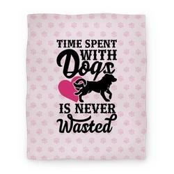 Movie Anime Time Spent With Dogs Is Never Wasted Premium Fleece Sherpa Blanket Perfect Gifts For Family On Christmas