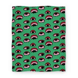 Movie Anime Tired Eyes Pattern Premium Fleece Sherpa Blanket Perfect And Unique Gifts For Family On Christmas