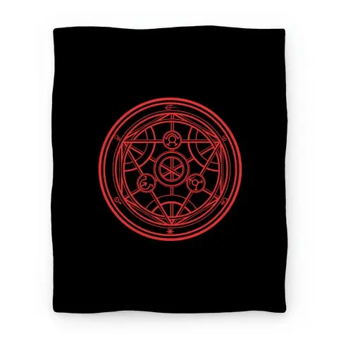 Movie Anime Transmutation Circle Premium Fleece Sherpa Blanket Perfect And Unique Gifts For Family On Christmas