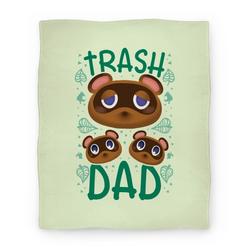 Movie Anime Trash Dad Premium Fleece Sherpa Blanket Perfect And Unique Gifts For Family On Christmas Holiday