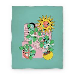 Movie Anime Trippy Sunflower Shower Premium Fleece Sherpa Blanket Perfect Gifts For Family On Christmas