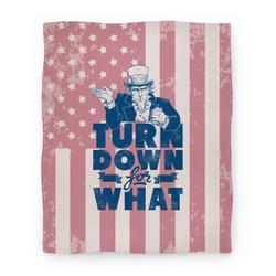 Movie Anime Turn Down For What Uncle Sam Premium Fleece Sherpa Blanket Perfect Gifts For Family On Christmas