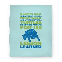 Movie Anime Turtles Do Nothing And Live For 150 Years (Blue) Premium Fleece Sherpa Blanket Perfect Gifts For Family On Christmas