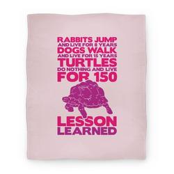 Movie Anime Turtles Do Nothing And Live For 150 Years (Pink) Premium Fleece Sherpa Blanket Perfect Gifts For Family On Christmas