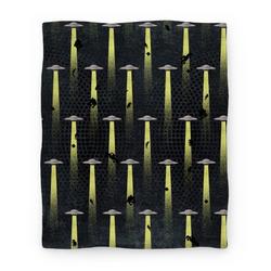 Movie Anime UFO Pattern Premium Fleece Sherpa Blanket Perfect And Unique Gifts For Family On Christmas