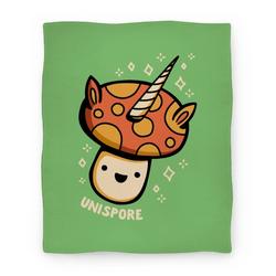 Movie Anime Unispore Unicorn Mushroom Premium Fleece Sherpa Blanket Perfect Gifts For Family On Christmas