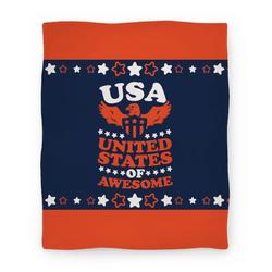 Movie Anime United States of Awesome Premium Fleece Sherpa Blanket Perfect Gifts For Family On Christmas