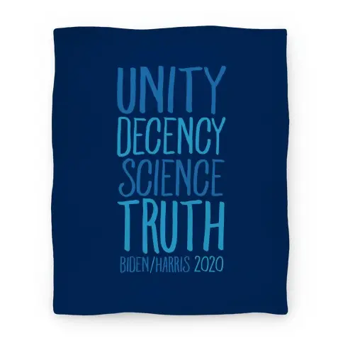 Movie Anime Unity Decency Science Truth Biden Harris 2020 Premium Fleece Sherpa Blanket Perfect Gifts For Family On Christmas