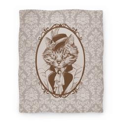 Movie Anime Victorian Portrait of Cat Lady Premium Fleece Sherpa Blanket Perfect Gifts For Family On Christmas