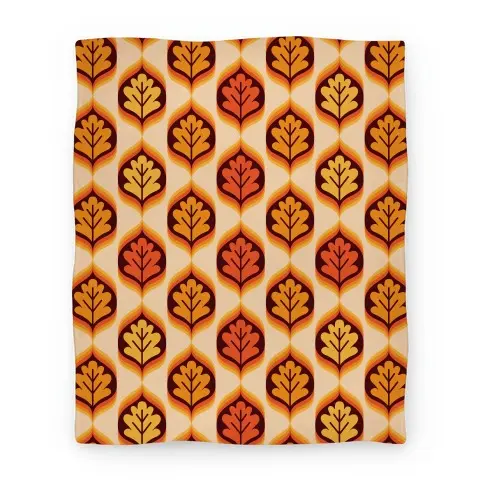 Movie Anime Vintage Autumn Leaves Pattern Premium Fleece Sherpa Blanket Perfect Gifts For Family On Christmas