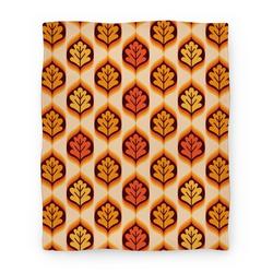 Movie Anime Vintage Autumn Leaves Pattern Premium Fleece Sherpa Blanket Perfect Gifts For Family On Christmas