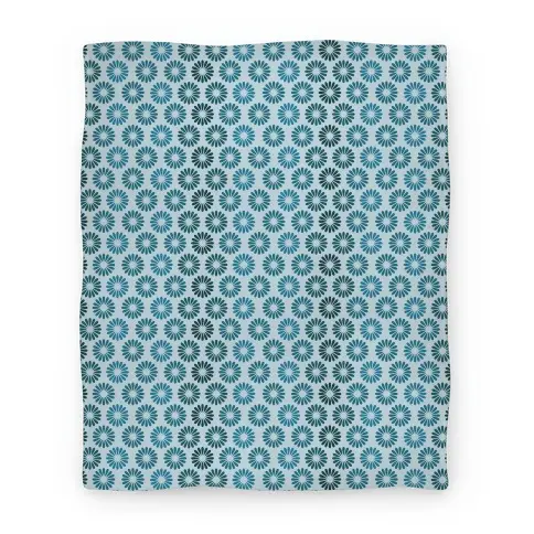 Movie Anime Vintage Flower Pattern (Blue) Premium Fleece Sherpa Blanket Perfect Gifts For Family On Christmas