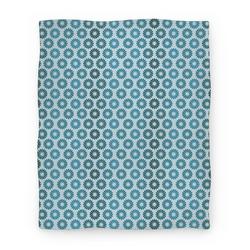 Movie Anime Vintage Flower Pattern (Blue) Premium Fleece Sherpa Blanket Perfect Gifts For Family On Christmas